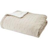 Catherine Lansfield Kremno belo prešito pregrinjalo iz sherpa flisa 220x230 cm Cosy Nori – | Shoptok.si