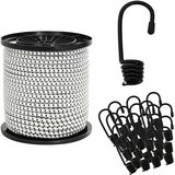  Bungee užadi s kukama 4 mm Crna i bijela PP i guma | shoptok.hr