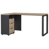 MID.YOU Kotna Pisalna Miza Sign, Siva, Barva Hrasta | Shoptok.si