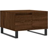 Maison Chic Klubska mizica - kavna mizica - Nizka mizica rjavi hrast 55x55x36,5 cm inženirski les, (21753115) Cene