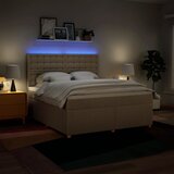  Krevet s oprugama i madracem krem 180x200 cm od tkanine | shoptok.hr