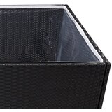  Vrtna sadilica crna 80 x 80 x 80 cm od poliratana | shoptok.hr