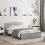  Okvir kreveta s uzglavljem LED siva boja hrasta 140x200 cm | shoptok.hr