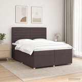  Boxspring krevet s madracem Tamno smeđa 200 x 200 cm Tkanina Cijene