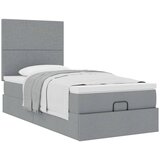  Otomanski okvir kreveta s madraca svijetlosivi 90x190cm tkanine | shoptok.hr