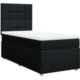  Krevet s oprugama i madracem crni 90x200 cm od tkanine | shoptok.hr