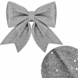 springos set božićnih mašni, 8 x 8 cm, 6 kom., glitter srebrna | shoptok.hr