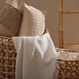 Ixia Kremno belo pregrinjalo iz recikliranega bombaža 260x280 cm Honeycomb – | Shoptok.si