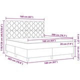 vidaXL box spring krevet s madracem taupe 160x200 cm tkanina | shoptok.hr