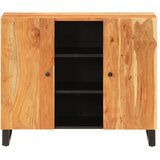  Komoda s 2 vrata 90 x 33 x 75 cm od masivnog drva bagrema | Eponuda.com