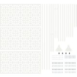 vidaXL Cvjetni panel ograde Bijela Metal Srednja Ukrasni umetci | shoptok.hr