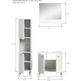 MID.YOU Kopalnica Boston, Bela, 3-Delna | Shoptok.si