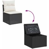  10-dijelni set vrtnih sofa s jastucima crni poliratana bagrem | shoptok.hr