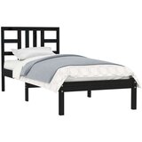  Za krevet od masivnog drva crni 100 x 200 cm | shoptok.hr