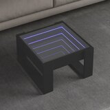 vidaXL Klubska mizica z neskončnimi LED črna 50x53x30 cm Cene