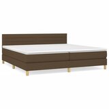  Krevet s oprugama i madracem tamnosmeđi 200x200 cm od tkanine | shoptok.hr