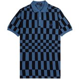 Fred Perry Majice & Polo majice Fp Chequerboard Print Fp Shirt Modra Cene