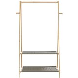 vidaXL Stojalo za oblačila s policami 96x45,5x150,5 cm bambus | Shoptok.si