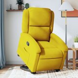Maison Chic Naslanjač - Relax naslanjač s funkcijo vstajanja rumen žamet, (22061772) | Shoptok.si