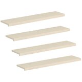  Stepenica 4 kom. 110 x 30 x 2 cm Bijela Čvrsto Hrastovo Drvo - Bijela 110 x 30 x 2 cm 4 | shoptok.hr