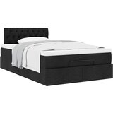  Otomanski krevet s madracem crni 120x200 cm tkanine | Eponuda.com