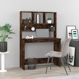 vidaXL Radni stol s policama boja hrasta 102 x 45 x 148 cm drveni Cijene