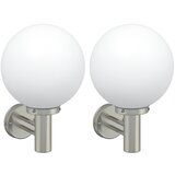 vidaXL Vanjske zidne lampe 2 kom Srebrni nehrđajući čelik IP44 Cijene
