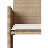  Vrtni dvosjed sa stolićem i tabureima bež od poliratana | shoptok.hr