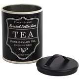 Altom design okrugla limenka 11x16,5 cm crna dekor Tea - 0204018363 | shoptok.hr