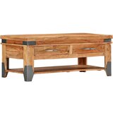 vidaXL klubska mizica 110x52x45 cm trden akacijev les | Shoptok.si
