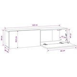 TV ormarić boja hrasta sonome 120x30x30 cm konstruirano drvo | shoptok.hr