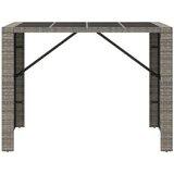  Barski stol sa staklenom pločom sivi 145x80x110 cm poliratan | Eponuda.com