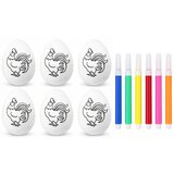  Easter Styrofoam Eggs For Painting Markers Markers Roosters 6pcs | Shoptok.si