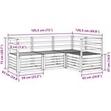  Setovi sofa 4 pcs Bijela 185,5 x 126,5 x 73 cm | shoptok.hr
