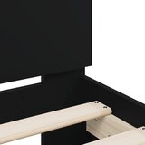  Okvir kreveta s uzglavljem crni 90 x 200 cm konstruirano drvo | shoptok.hr