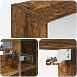  Kopalniška ogledalna omara Dimljeni oreh 60 x 14,5 x 50 cm, (5000233107) | Shoptok.si