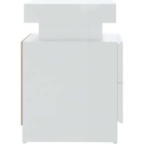 vidaXL Nočna omarica visok sijaj bela 40x35x52 cm iverna plošča | Shoptok.si