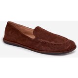 Boto Women's Loafers From Eco Suede Flat Brown Miryelle | Shoptok.si