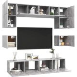  8-dijelni set TV ormarića siva boja betona od iverice | shoptok.hr