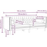  Kavčna garnitura Temno siva Žamet - - Siva - 71.1 - | Shoptok.si