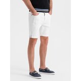 Ombre Men's denim classic shorts with rolled up leg - white | shoptok.hr