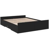  Okvir kreveta s ladicama crni 150 x 200 cm konstruirano drvo | Eponuda.com