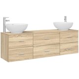 Set namještaja za kupaonicu 3 kom. Hrast sonoma Smeđa 49,5 x 44,5 x 65 cm | Shoptok.si