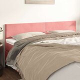  Posteljno vzglavje 2 kosa roza 80x5x78/88 cm žamet Cene