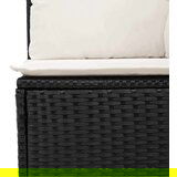 vidaXL 6-dijelni set vrtnih sofa s jastucima crni od poliratana | shoptok.hr