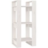 Maison Chic Knjižna omara - Knjižni regal bela 41x35x91 cm trdna borovina, (21726400) | Shoptok.si