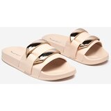 Resti Women's beige slippers with golden Serina ornament - Footwear | Shoptok.si