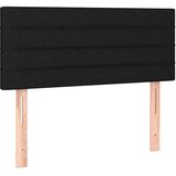 vidaXL Box spring postelja z vzmetnico LED črna 90x190 cm blago | Shoptok.si