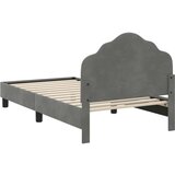  Otroški posteljni okvir z vznožjem Temno siva 80 x 160 cm Žamet, (5000104596) | Shoptok.si