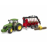 Bruder John Deere traktor sa prikolicom za drva ( 35427 ) Cene